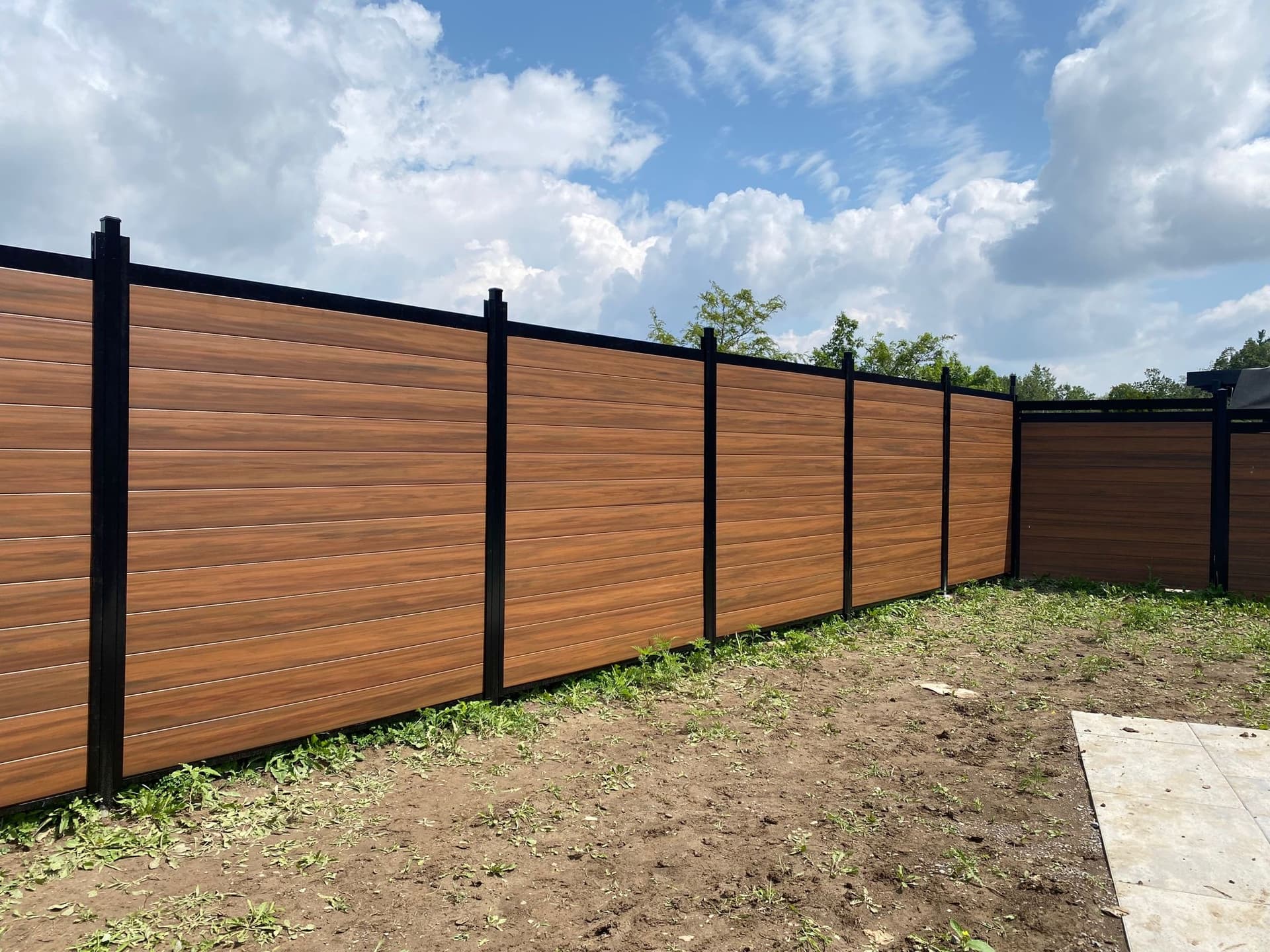 Metal fence installation